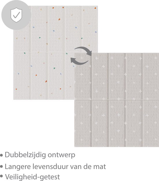 Liefjes & Co Speelmat Baby - Speelkleed Baby 180x200x1,5 cm – XPE Foam Speelkleed – Dubbelzijdige - Opvouwbaar