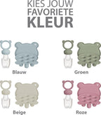 Liefjes & Co Fruitspeen & IJsblokjesvorm - Baby Speen met Bijtring - BPA-vrij Siliconen - 3 Speenmaten S/M/L - Sage Groen