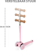Liefjes & Co Kinderstep – Met Kinderhelm - Lichtgevende Wielen – Pastelroze