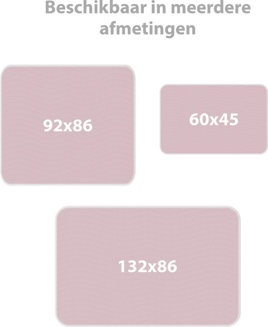 Liefjes & Co - Matrasbeschermer - Wasbare Onderleggers - Anti Slip - Bedbeschermer - Matrasonderlegger - Roze 60x45CM