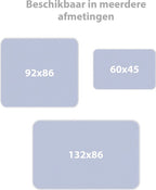 Liefjes & Co - Matrasbeschermer - Wasbare Onderleggers - Anti Slip - Bedbeschermer - Matrasonderlegger - Blauw 92x86CM