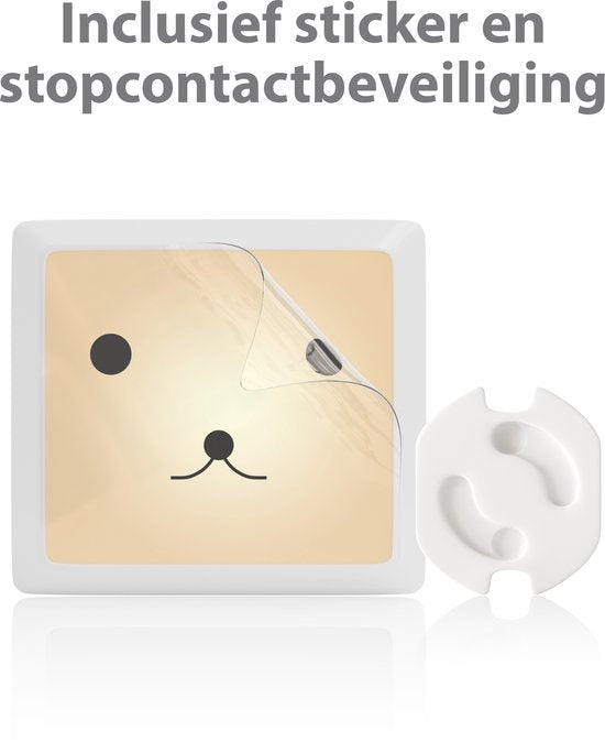 Liefjes & Co Nachtlampje Kinderen - Baby - Automatische Lichtsensor - Met Stopcontactbeschermers - 2 Stuks