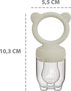 Liefjes & Co Fruitspeen & IJsblokjesvorm - Baby Speen met Bijtring - BPA-vrij Siliconen - 3 Speenmaten S/M/L - Beige