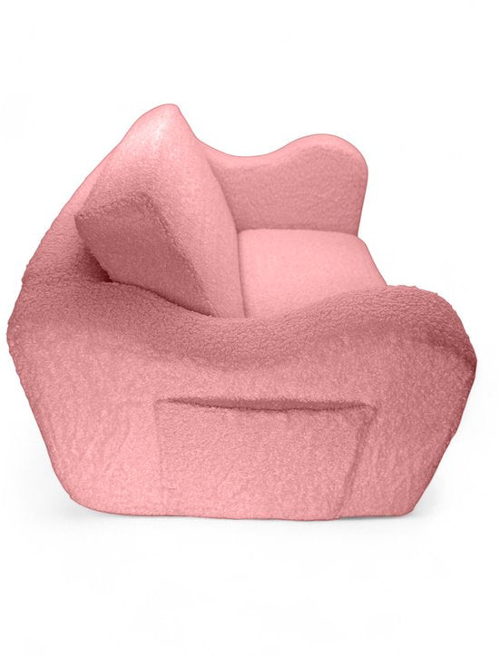 Liefjes & Co Teddy 2 in 1 Sofa - Kinderfauteuils - Kinderstoel - Kindersofa - Roze