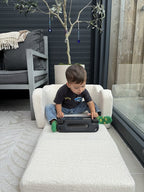 Liefjes & Co Teddy 2 in 1 Sofa - Kinderfauteuils - Kinderstoel - Kindersofa - Wit