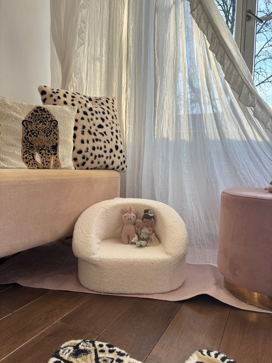 Liefjes & Co Teddy Fluffy Sofa - Kinderfauteuils - Kinderstoel - Kindersofa - Wit