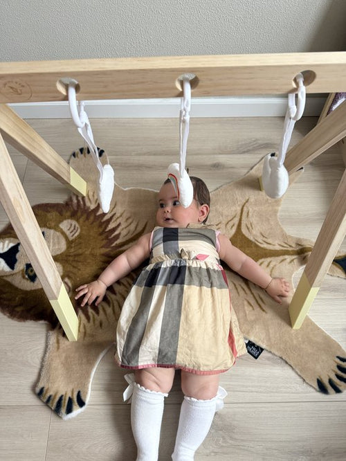 Portique d'éveil pour bébé Liefjes & Co - Bois - Jaune beurre