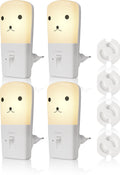 Veilleuse pour enfants Liefjes & Co, intensité réglable - Bébé - Capteur de lumière automatique - Avec protège-prises - Lot de 4