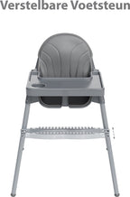 Liefjes & Co Kinderstoel - Eetstoel Baby – Inclusief Kussen – Verstelbare Baby Eetstoel – 2 in 1 & Peuterstoel – Grijs