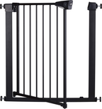 Liefjes & Co Childlock Stair Gate Without Drilling - 75 to 95 cm - Safety Gates - Child Gate - Clamp Mounting - Black - With Double Lock