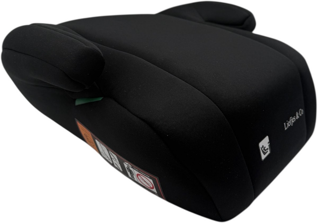 Liefjes & Co Car Seat Booster Black – Booster Seat for Children 125-150 cm (22-36 kg) – Suitable for 7-12 Years – Car Seat Booster