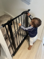 Liefjes & Co Stair Gate Without Drilling - 90 to 95 cm - Safety Gates - Child Gate - Clamp Mounting - Black