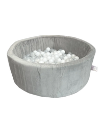 Velvet Gray Ball Pit Round with 200 BPA-free Balls – Baby & Children's Ball Pool – Soft Foam – Toys