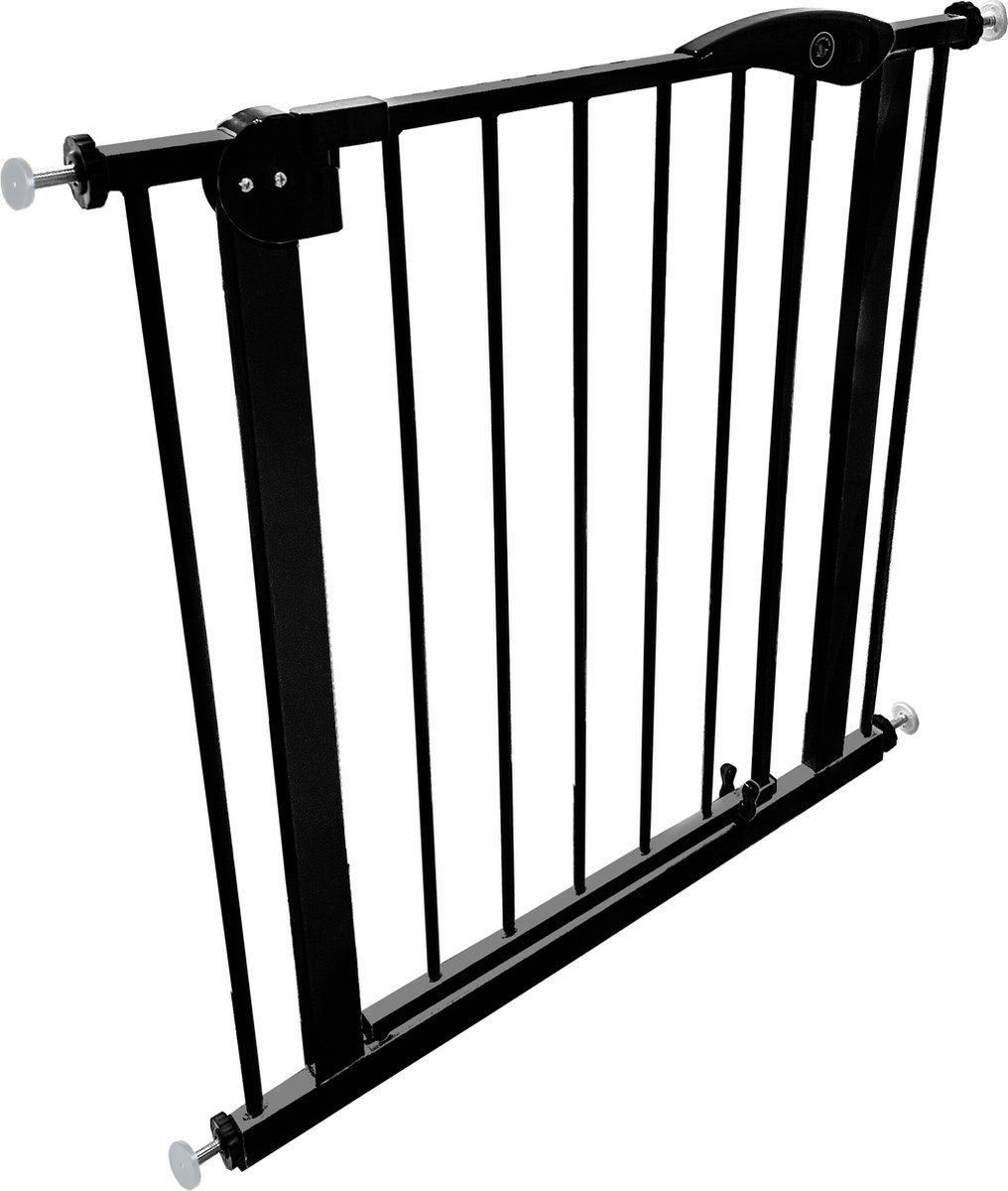 Liefjes & Co Stair Gate Without Drilling - 90 to 95 cm - Safety Gates - Child Gate - Clamp Mounting - Black