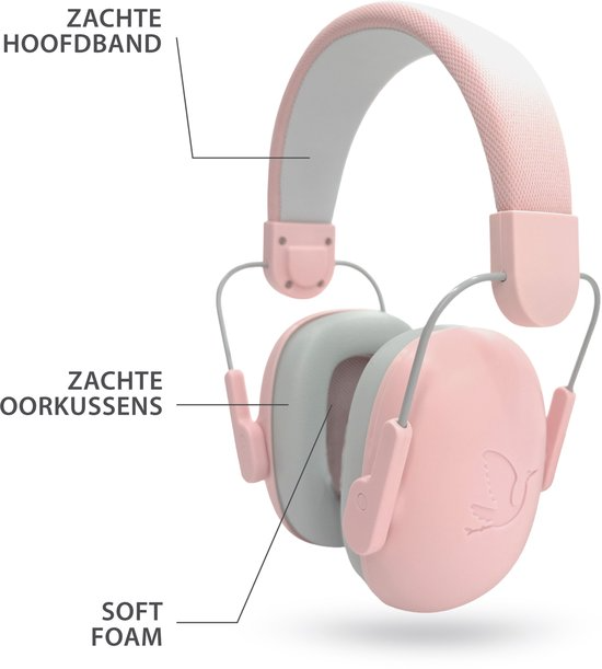 Liefjes & Co Hushy Hearing Protection for Children and Toddlers – Ear Protectors - Earmuffs for Children Pink