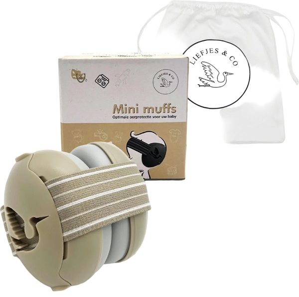 Liefjes & Co Baby - Adjustable Hearing Protection for Babies, Toddlers, and Children - 23 dB - Beige