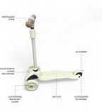 Liefjes & Co Children's Scooter - 3-Wheel Scooter - With Light-Up Wheels - 2-6 Years - Vanilla Beige