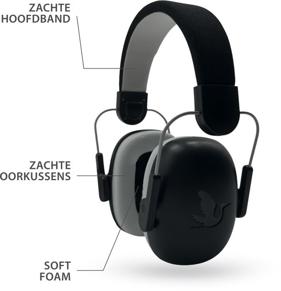 Liefjes & Co Hushy Hearing Protection for Children and Toddlers – Hearing Protectors - Earmuffs for Children Black