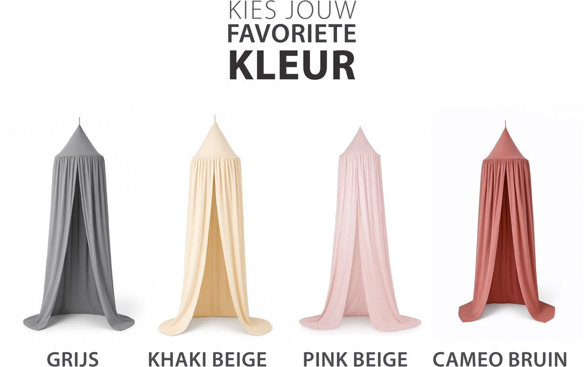 Liefjes & Co Klamboe Pink Beige – 270 cm – Baby Hemeltje