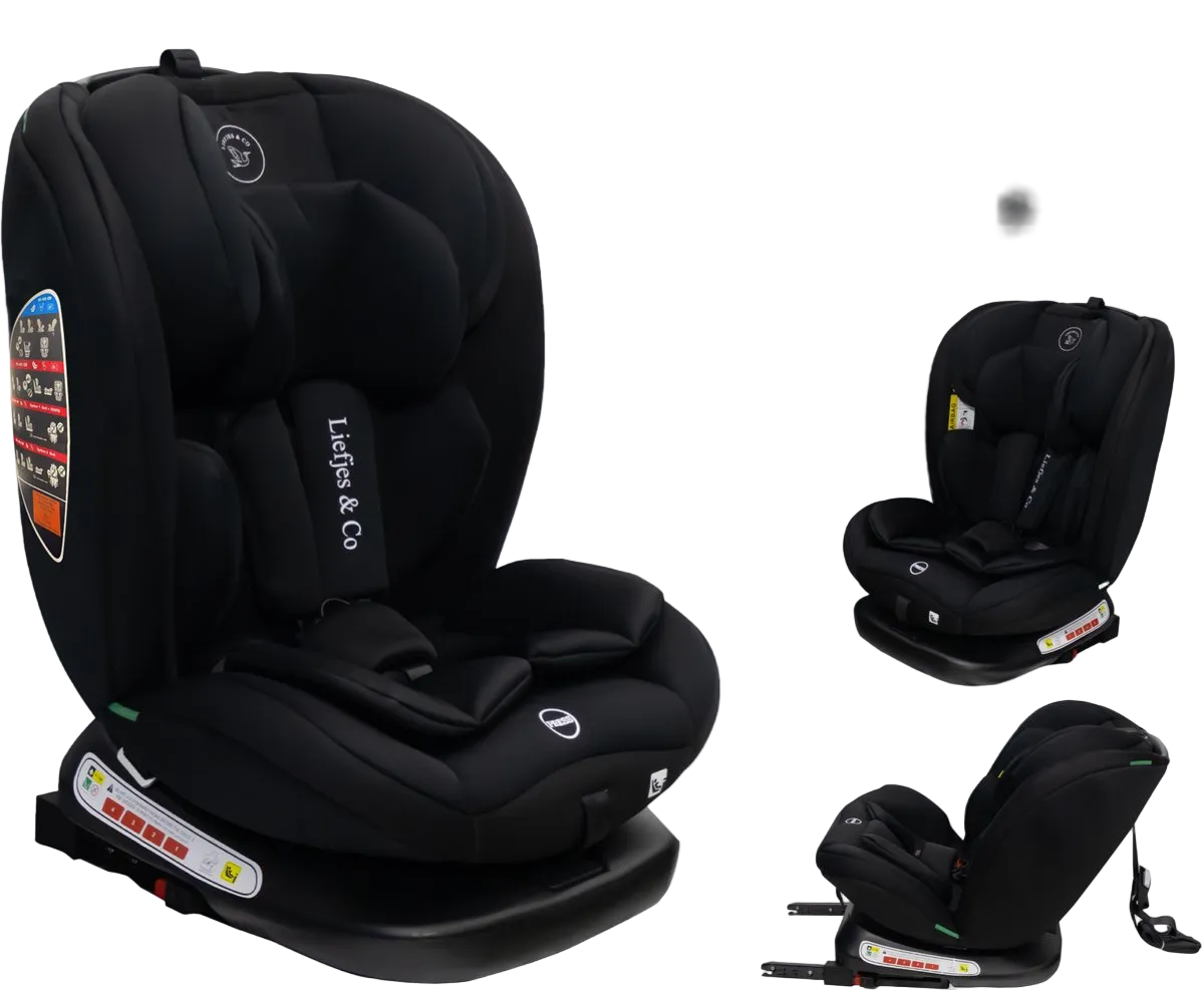 Liefjes & Co Growsafe Car Seat – i-Size 4-in-1 – 360° Rotatable – ISOFIX & Top Tether – Group 0/1/2/3 (40–150 cm)