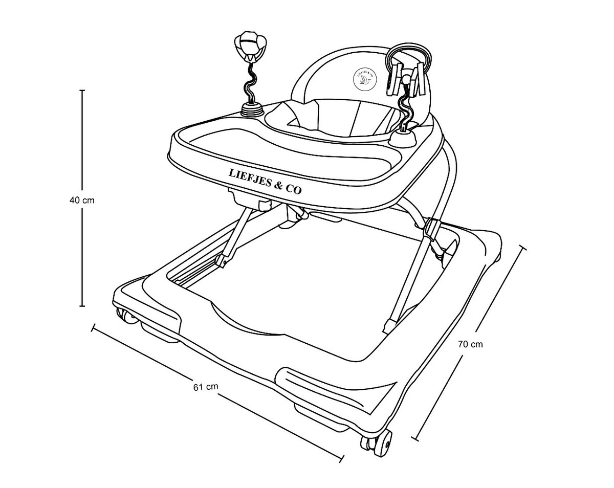 Liefjes & Co Baby Walker - Grey