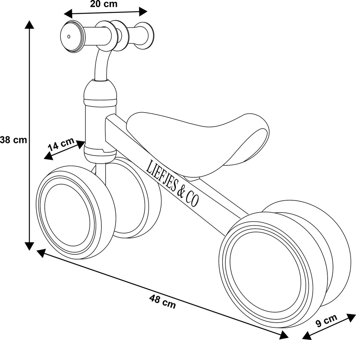 Liefjes & Co Balance Bike / Tricycle from 1 Year Pink Brand: Liefjes & Co  4.5/5 View 20 reviews
