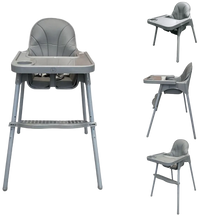 Liefjes & Co High Chair - Baby High Chair - Including Cushion - Adjustable Baby High Chair - 2 in 1 & Toddler Chair - Gray