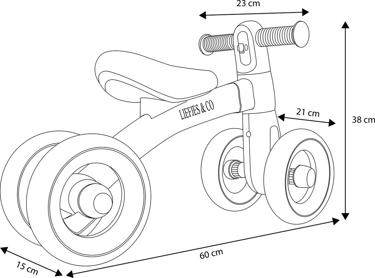 Liefjes & Co Balance Bike / Tricycle from 1 Year Mint Green