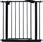 Liefjes & Co Stair Gate Without Drilling - 75 to 82 cm - Safety Gates - Child Gate - Clamp Mounting - Black