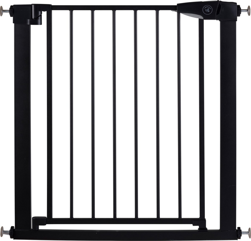 Liefjes & Co Childlock Stair Gate Without Drilling - 75 to 95 cm - Safety Gates - Child Gate - Clamp Mounting - Black - With Double Lock